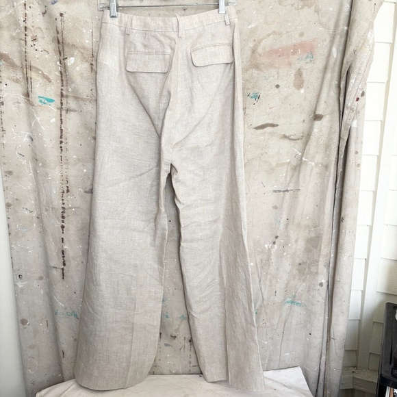 J Crew Wide-Leg Essential Pant in Linen - Picture 5 of 6